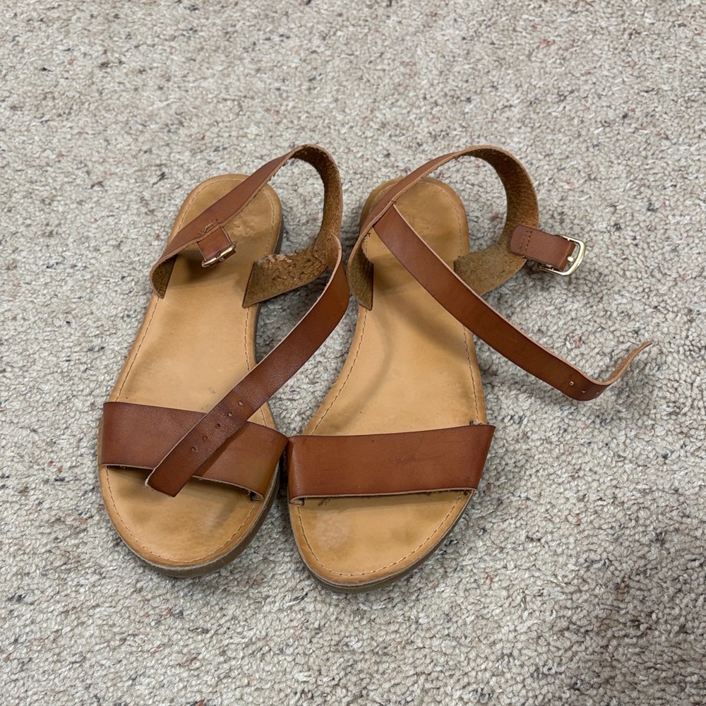 Brown Leather Women's Sandals